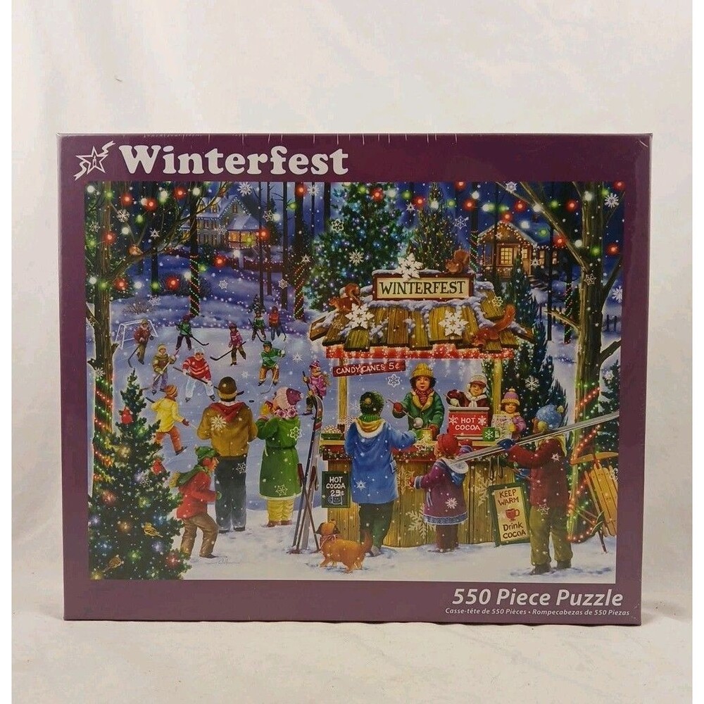 Vermont Christmas Company 550 PC Jigsaw Puzzle-"WINTERFEST"-BRAND NEW!